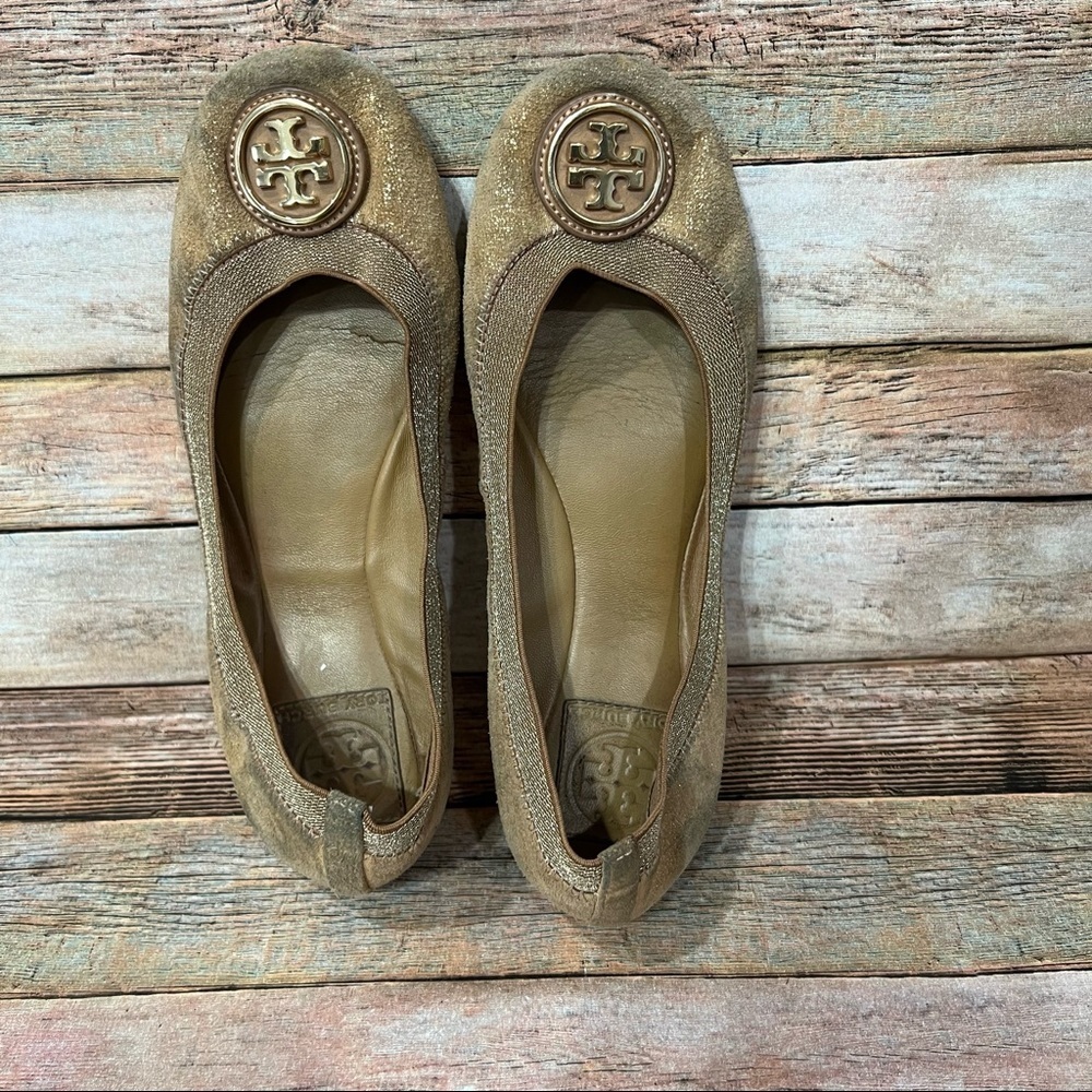 Tory Burch Brown Caroline Flats - Picture 5 of 8